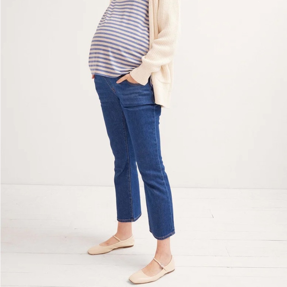 NWT Hatch Over The Bump Corp Maternity Jeans - True Blue (Size 27)